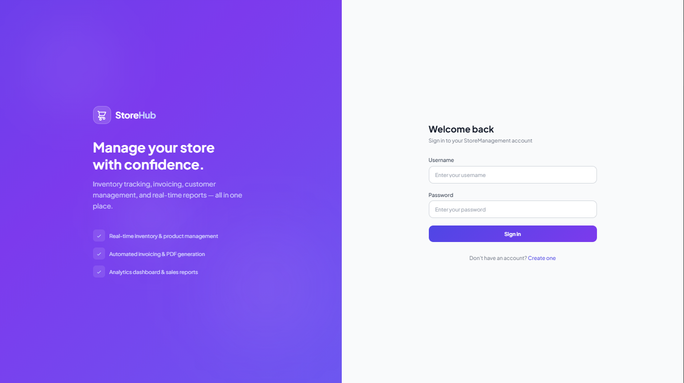 StoreHub Management System